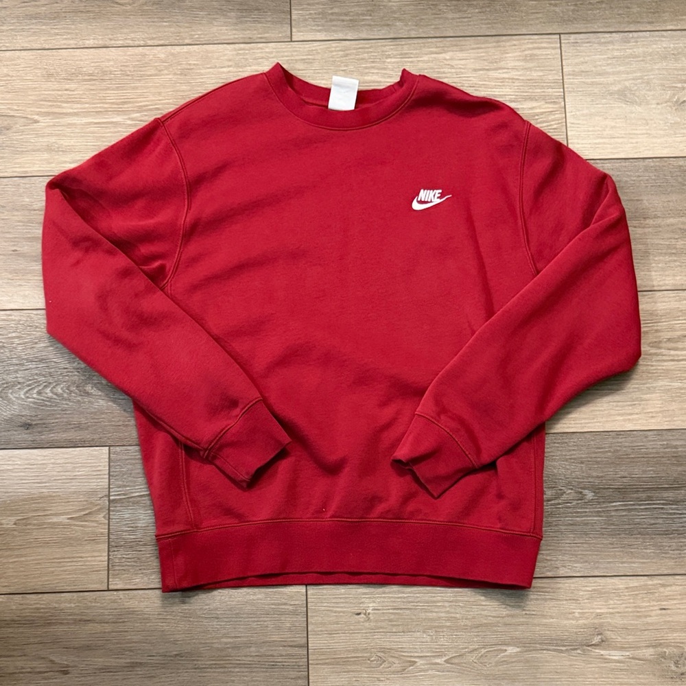 Nike Men's Bold Red Crewneck Sweater